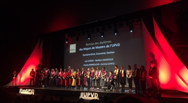 La cérémonie de remise de diplômes des majors de l’UVPD a eu lieu ce vendredi 24 novembre 2017