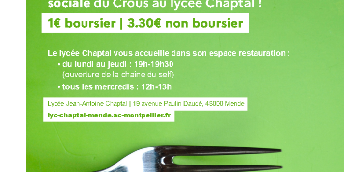 Une offre de restauration pour les étudiants mendois!